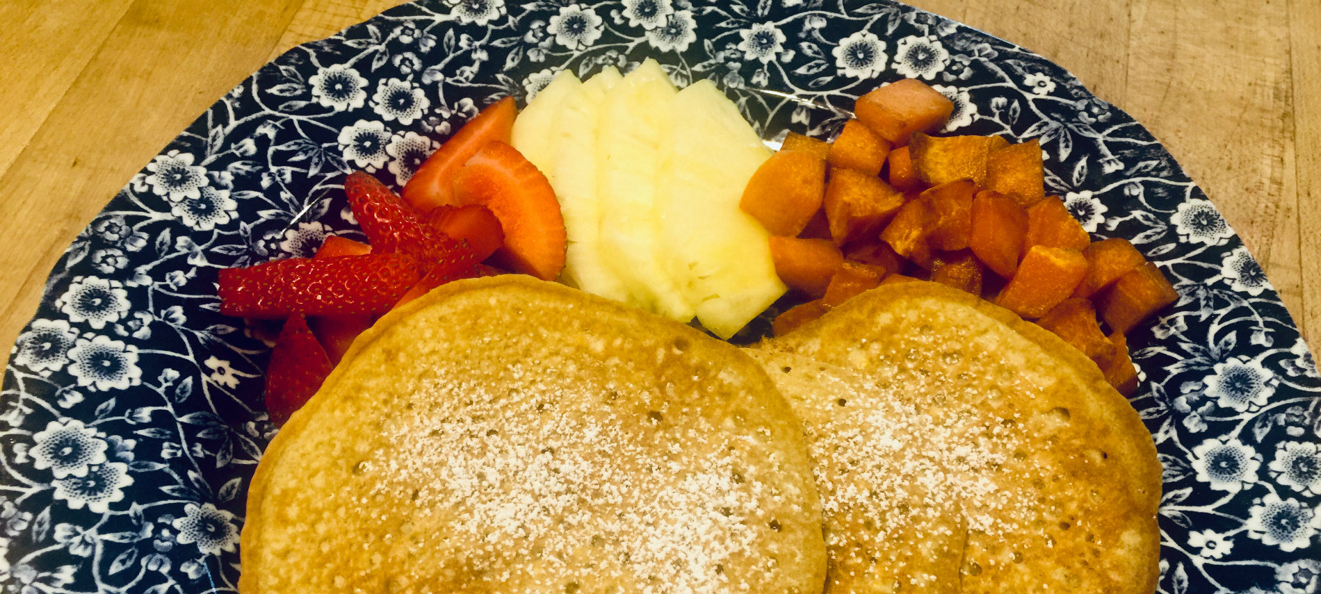 pancakes and fruit